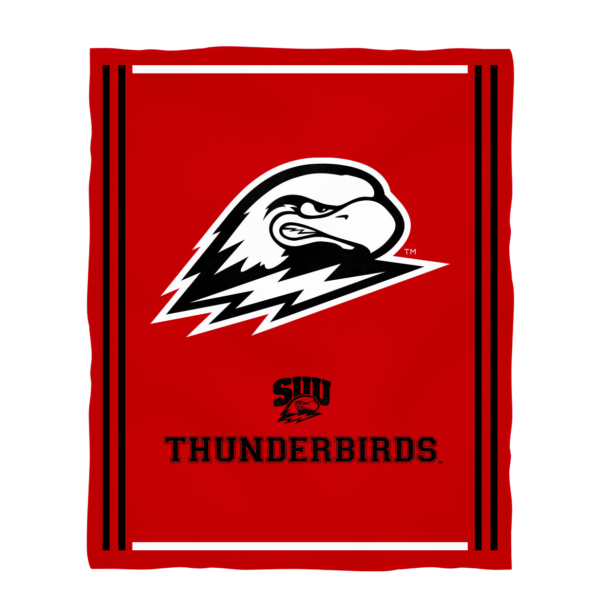 Southern Utah University Thunderbirds Kids Game Day Red Plush Soft Minky Blanket 36 x 48 Mascot