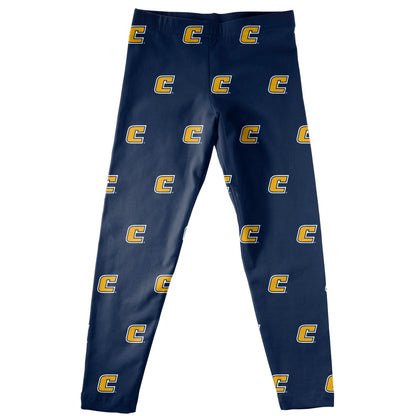 Tennessee Chattanooga Mocs Girls Game Day Classic Play Blue Leggings Tights