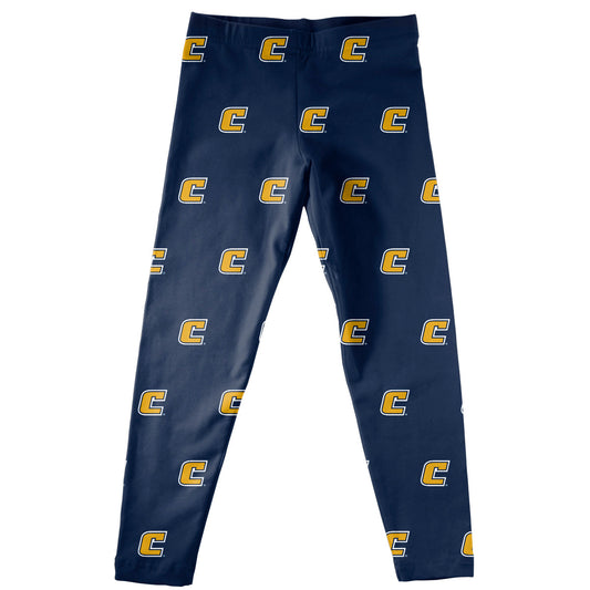 Tennessee Chattanooga Mocs Girls Game Day Classic Play Blue Leggings Tights