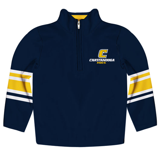 Tennessee Chattanooga Mocs Game Day Blue Quarter Zip Pullover for Infants Toddlers by Vive La Fete