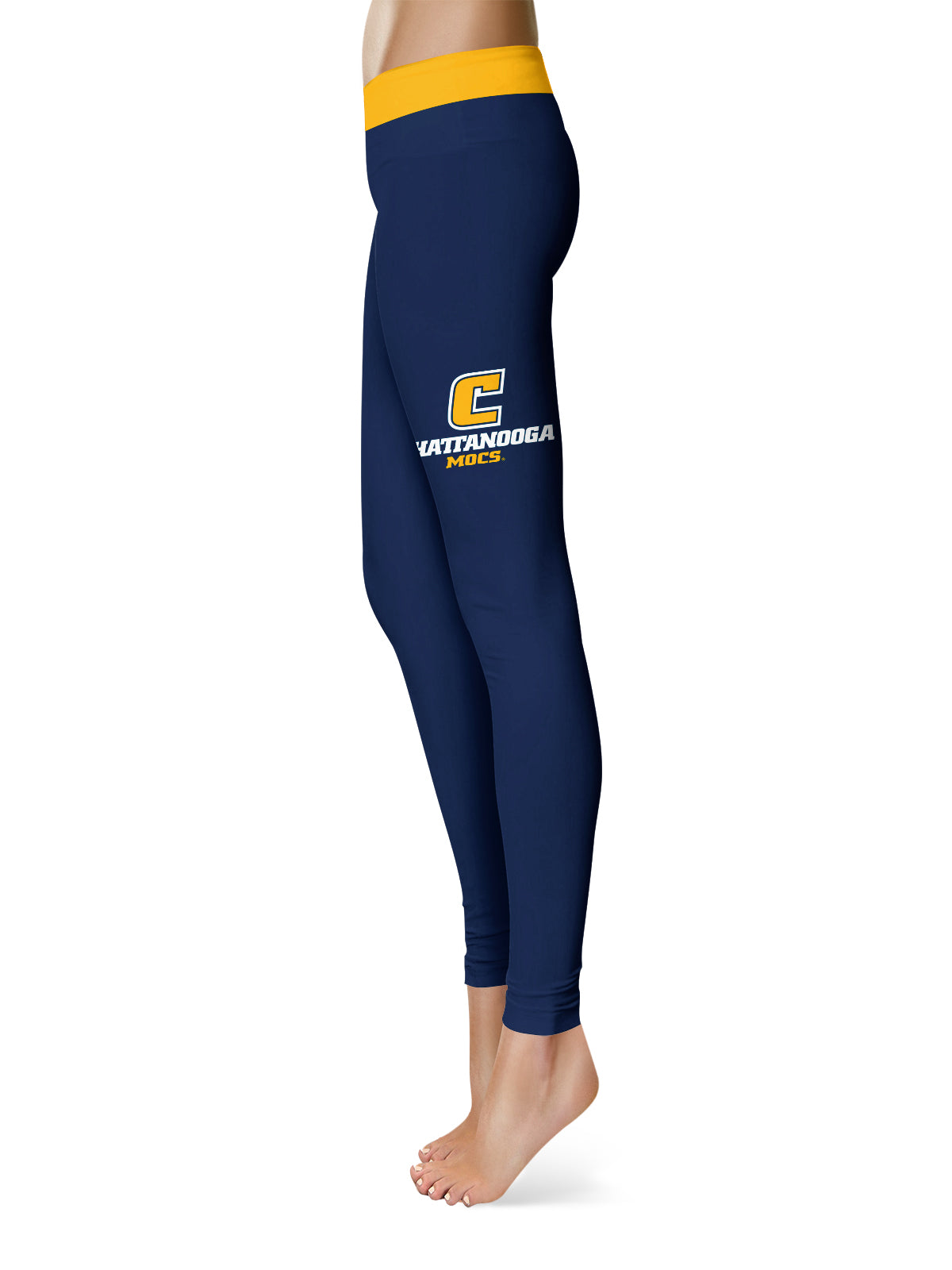 Tennessee Chattanooga MOCS Vive La Fete Game Day Collegiate Logo on Thigh Blue Women Yoga Leggings 2.5 Waist Tights