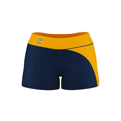 Tennessee Chattanooga Mocs Vive La Fete Collegiate Waist Color Block Women Blue Gold Optimum Yoga Short