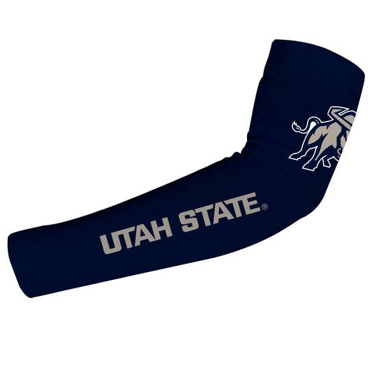 Utah State Aggies Vive La Fete Toddler Youth Women Game Day Solid Arm Sleeve Pair Primary Logo and Mascot