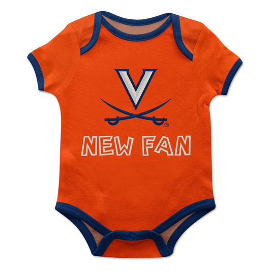 UVA Cavaliers Infant Orange Short Sleeve One Piece Jumpsuit by Vive La Fete
