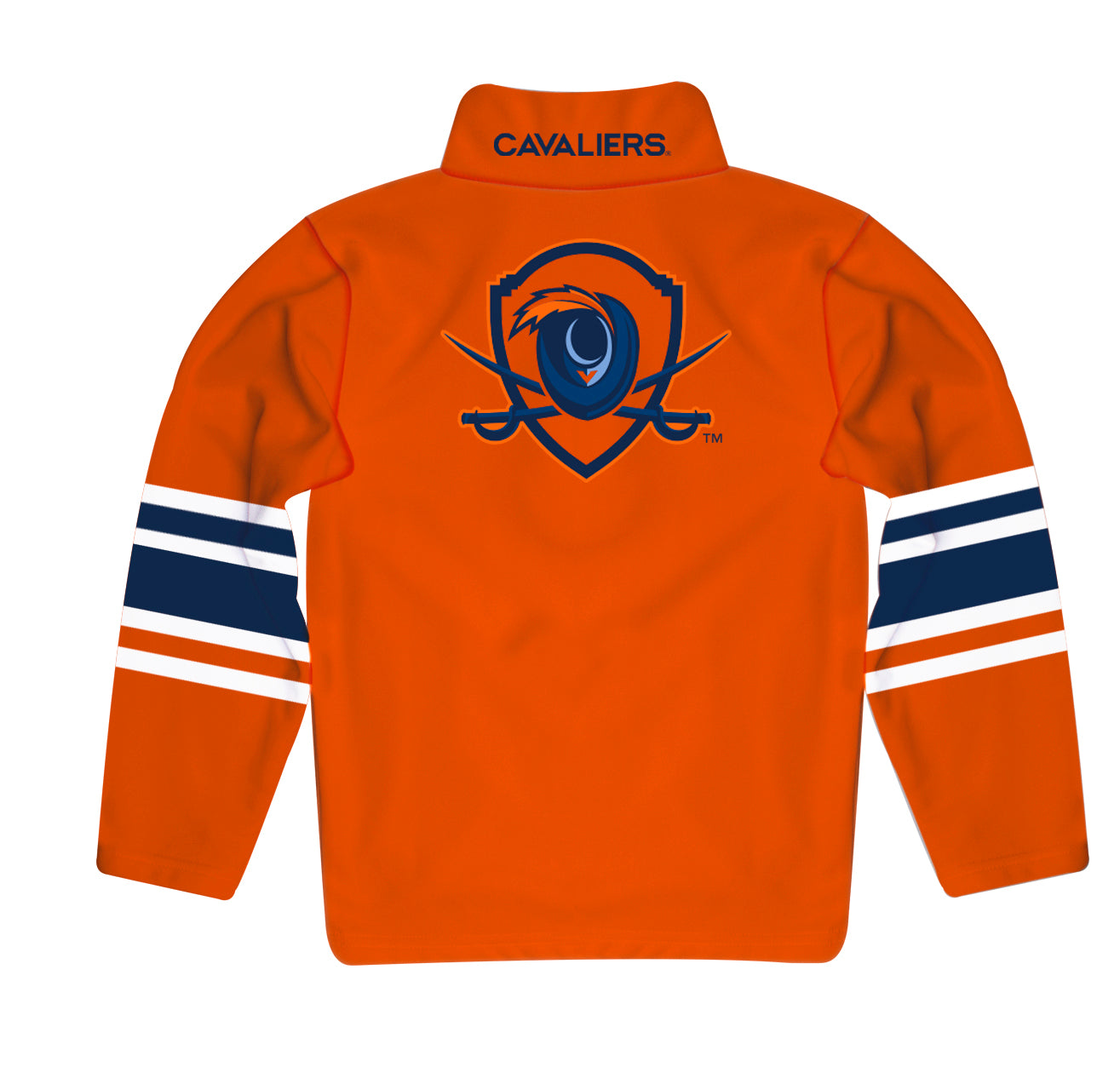 Virginia Cavaliers UVA  Game Day Orange Quarter Zip Pullover for Infants Toddlers by Vive La Fete