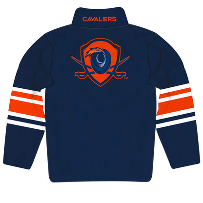 UVA Cavaliers Game Day Blue Quarter Zip Pullover for Infants Toddlers by Vive La Fete
