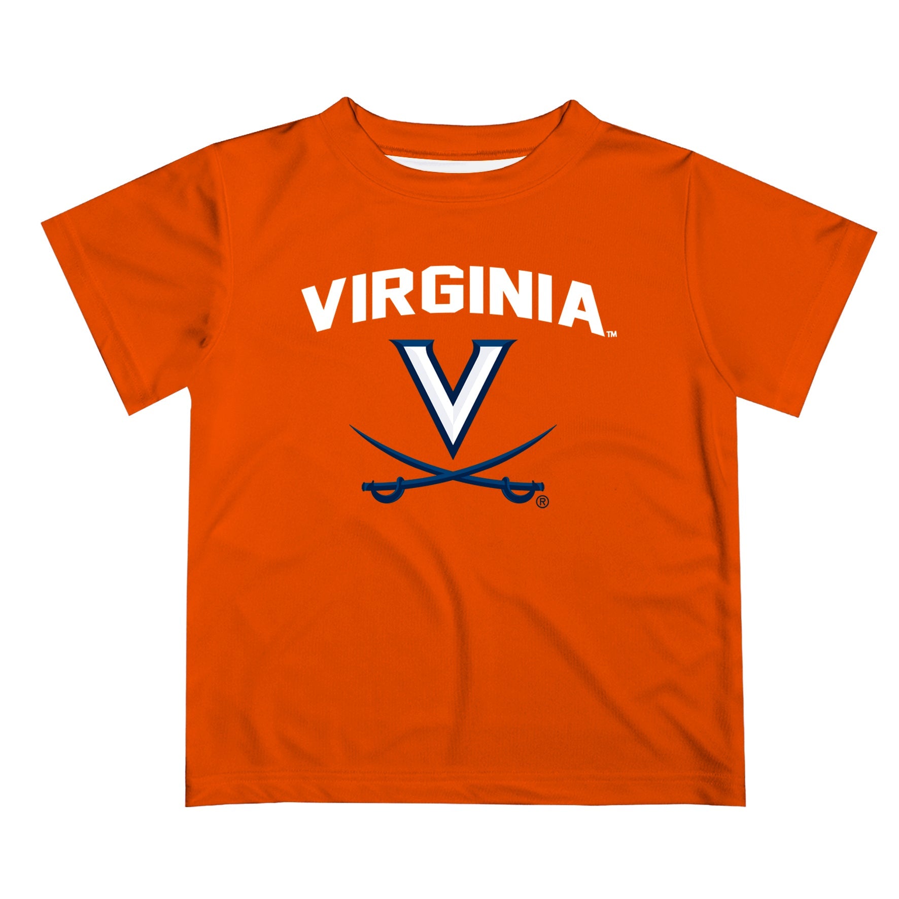 Virginia Cavaliers UVA Vive La Fete Boys Game Day V2 Orange Short Sleeve Tee Shirt
