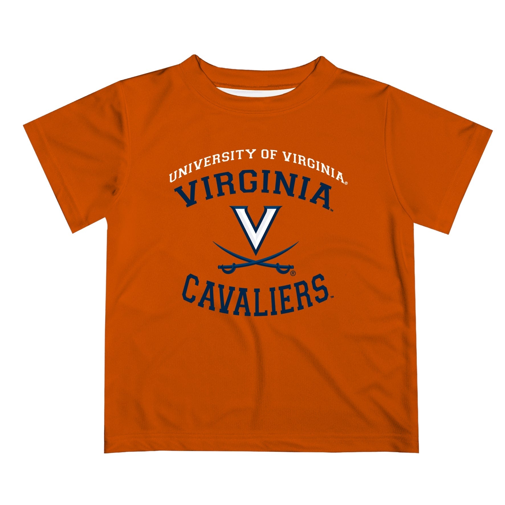 Virginia Cavaliers UVA Vive La Fete Boys Game Day V1 Orange Short Sleeve Tee Shirt