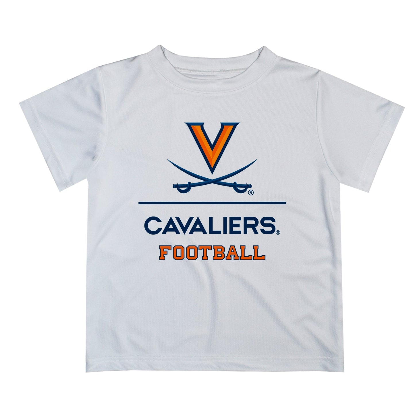 Virginia Cavaliers UVA Vive La Fete Football V1 White Short Sleeve Tee Shirt