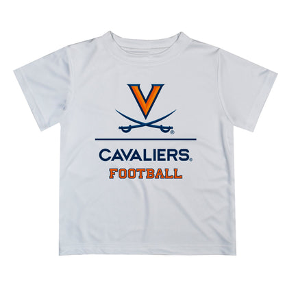Virginia Cavaliers UVA Vive La Fete Football V1 White Short Sleeve Tee Shirt