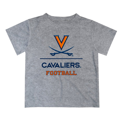 Virginia Cavaliers UVA Vive La Fete Football V1 Gray Short Sleeve Tee Shirt