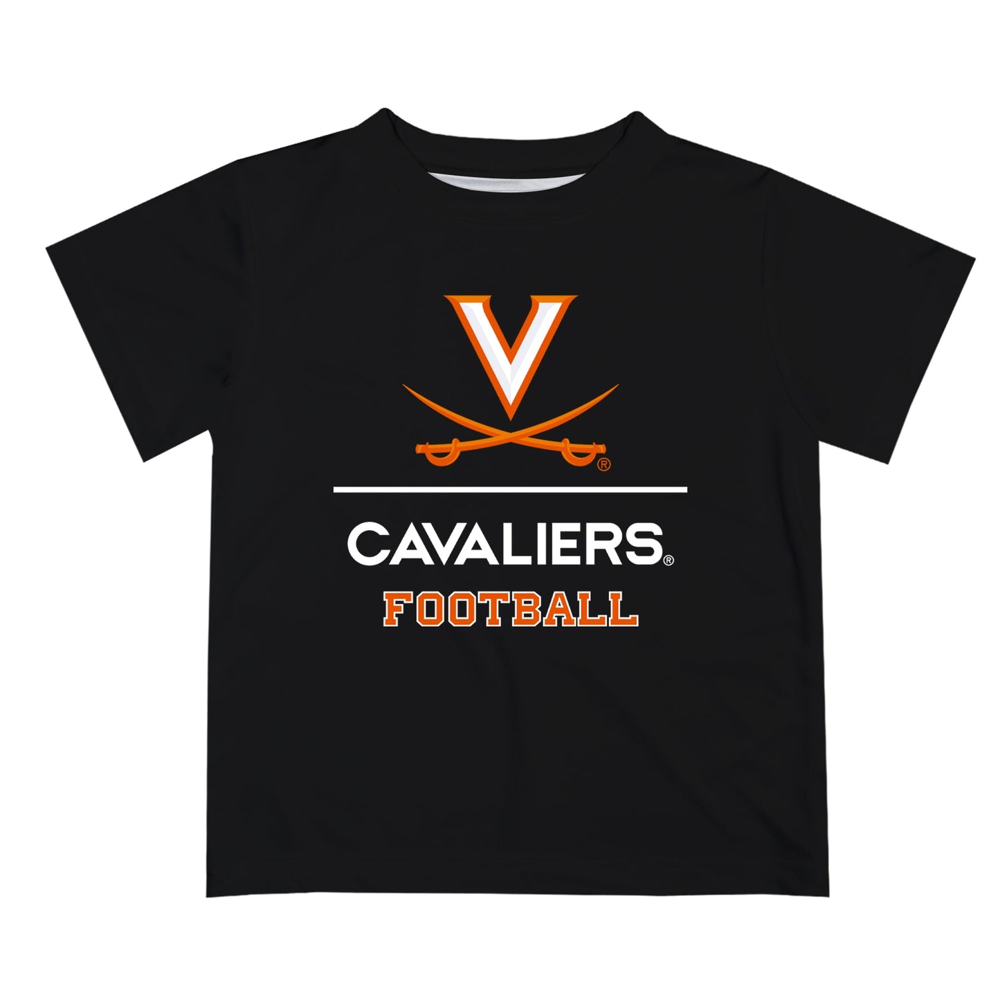 Virginia Cavaliers UVA Vive La Fete Football V1 Black Short Sleeve Tee Shirt