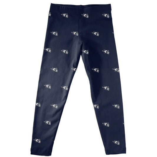 Wisconsing Stout Blue Devils Girls Game Day Classic Play Navy Leggings Tights