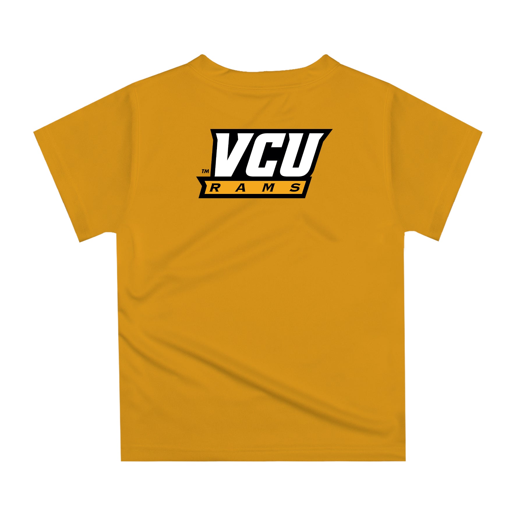 VCU Rams Virginia Commonwealth U Original Dripping Basketball Gold T-Shirt by Vive La Fete