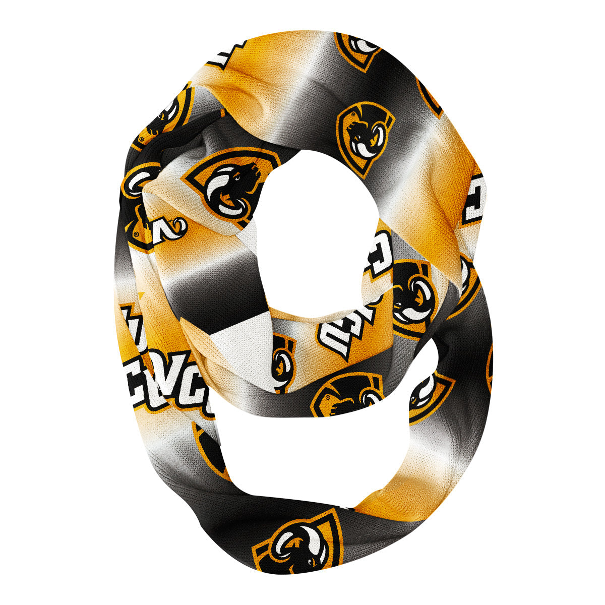 VCU Rams Virginia Commonwealth U Vive La Fete All Over Logo Game Day Collegiate Women Ultra Soft Knit Infinity Scarf