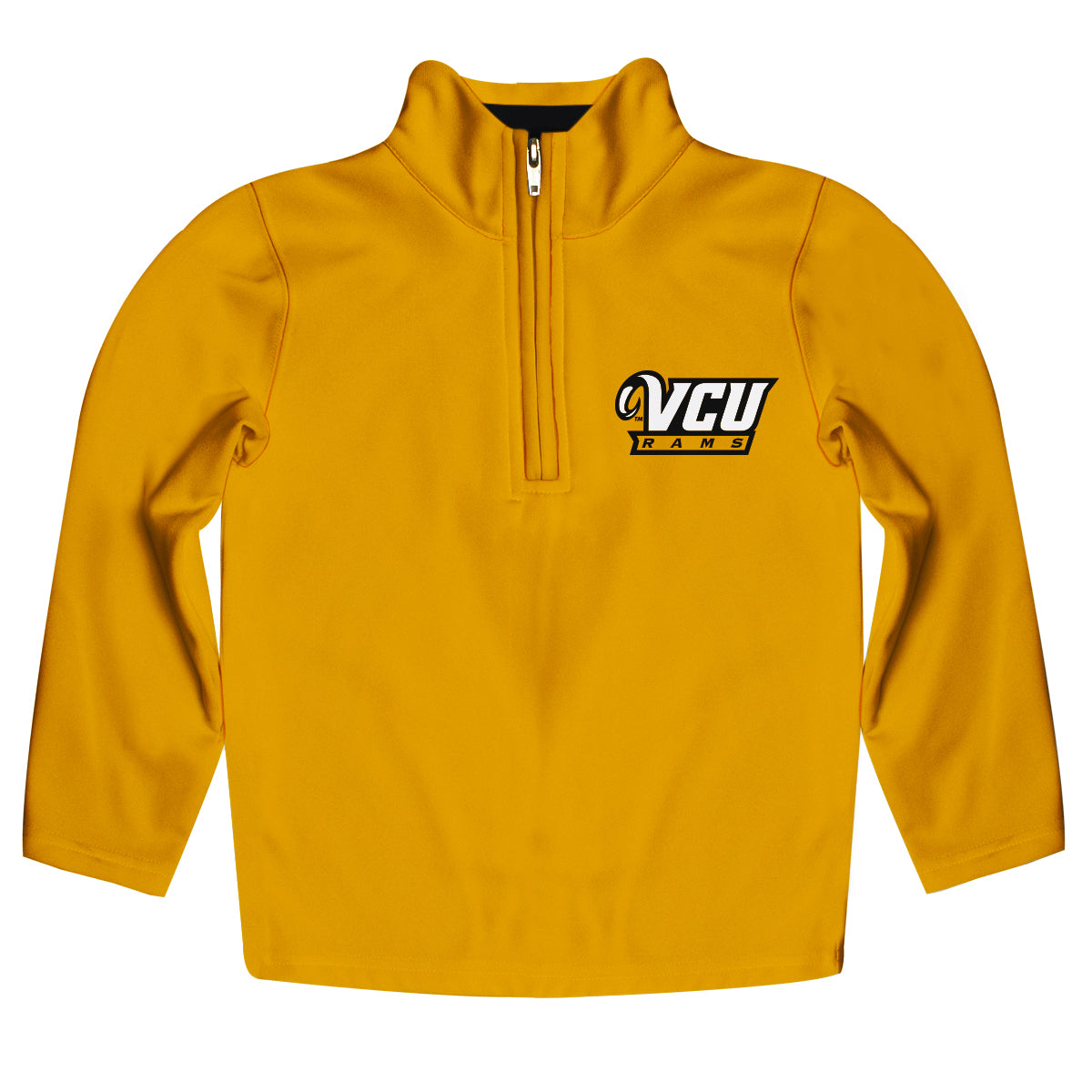 VCU Rams Virginia Commonwealth U Game Day Solid Gold Quarter Zip Pullover for Infants Toddlers by Vive La Fete