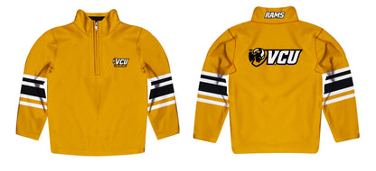 VCU Rams Virginia Commonwealth U Game Day Gold Quarter Zip Pullover for Infants Toddlers by Vive La Fete