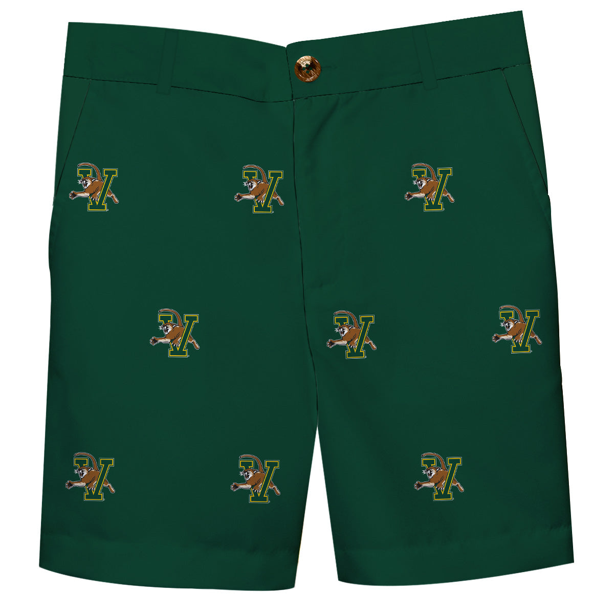Vermont Catamounts Boys Game Day Green Structured Shorts