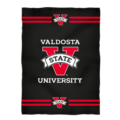 Valdosta Blazers Game Day Soft Premium Fleece Black Throw Blanket 40 x 58 Logo and Stripes