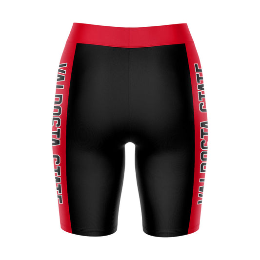 Mouseover Image, Valdosta State Blazers Vive La Fete Game Day Logo on Waistband and Red Stripes Black Women Bike Short 9 Inseam"