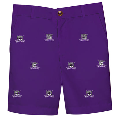 Weber State University Wildcats WSU Boys Game Day Purple Structured Shorts