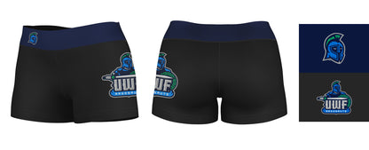 UWF Argonauts Vive La Fete Game Day Logo on Thigh & Waistband Black & Navy Women Yoga Booty Workout Shorts3.75 Inseam" - Vive La F̻te - Online Apparel Store