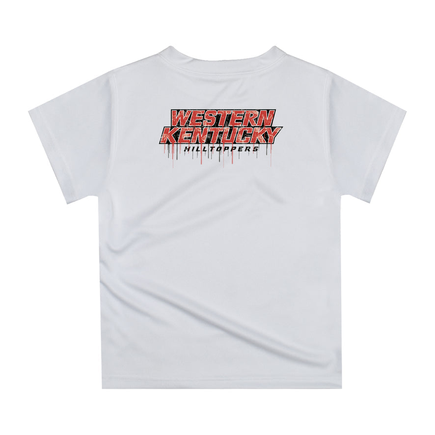 Western Kentucky Hilltoppers Original Dripping Football Helmet White T-Shirt by Vive La Fete