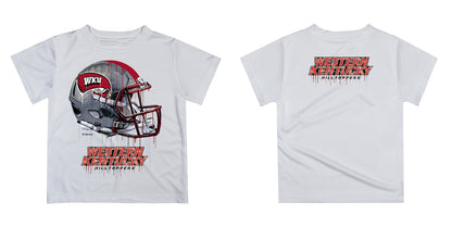 Western Kentucky Hilltoppers Original Dripping Football Helmet White T-Shirt by Vive La Fete