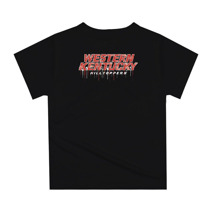 Western Kentucky Hilltoppers Original Dripping Football Helmet Black T-Shirt by Vive La Fete