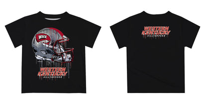 Western Kentucky Hilltoppers Original Dripping Football Helmet Black T-Shirt by Vive La Fete