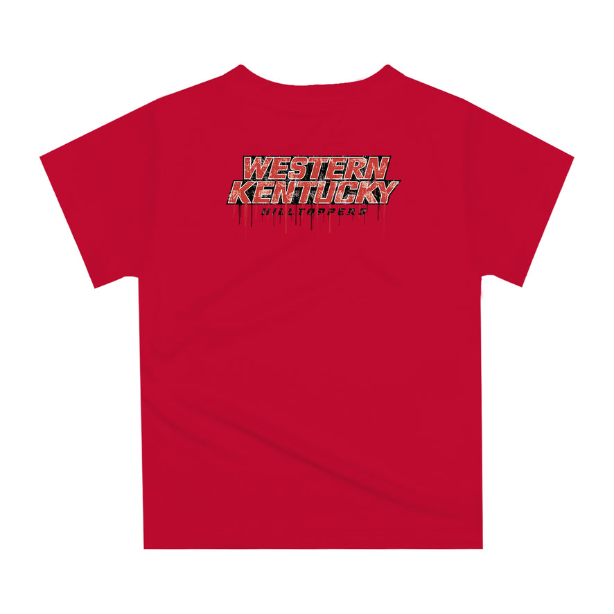 Western Kentucky Hilltoppers Original Dripping Football Helmet Red T-Shirt by Vive La Fete