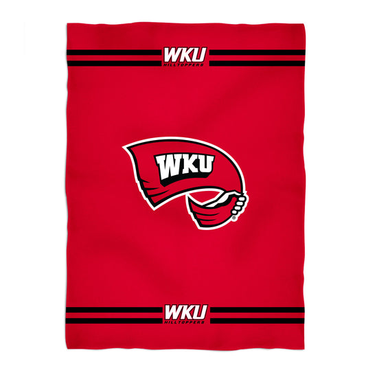 Western Kentucky Hilltoppers Game Day Soft Premium Fleece Red Throw Blanket 40 x 58 Logo and Stripes