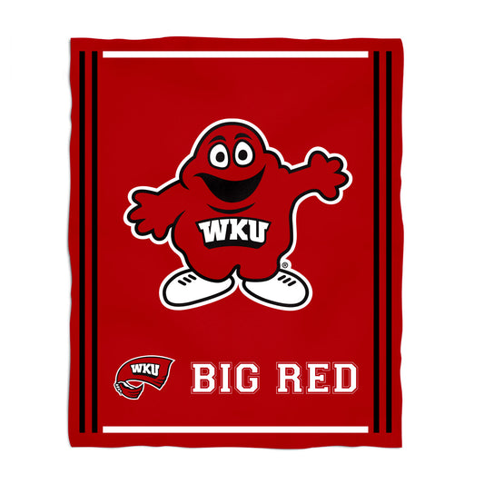 Western Kentucky Hilltoppers Kids Game Day Red Plush Soft Minky Blanket 36 x 48 Mascot