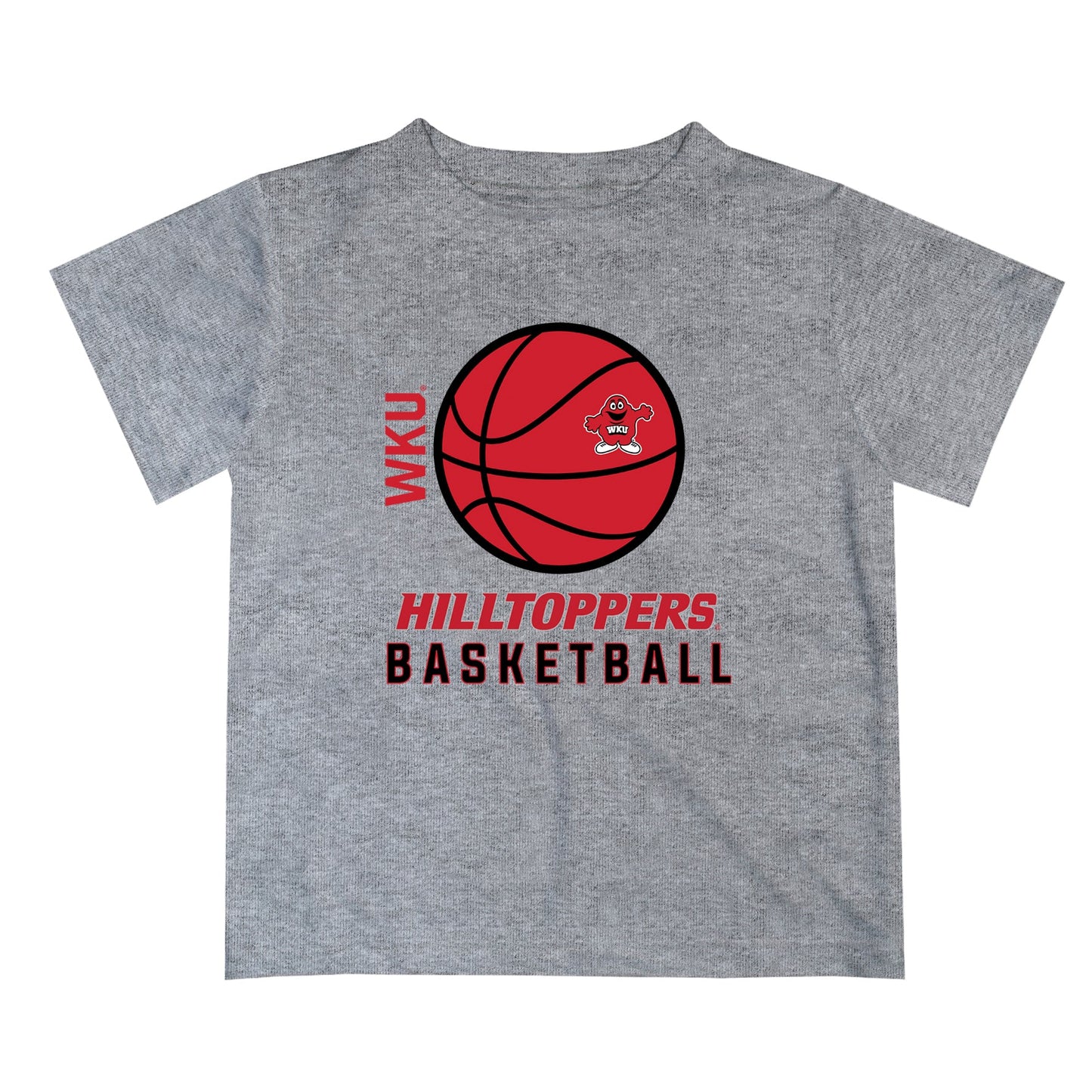 Western Kentucky Hilltoppers Vive La Fete Basketball V1 Heather Gray Short Sleeve Tee Shirt