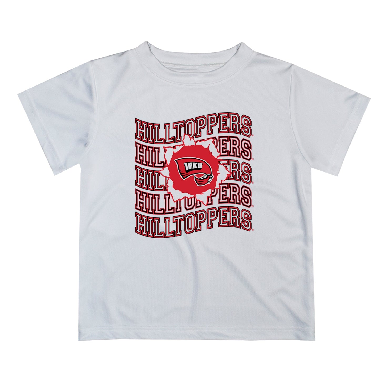 Western Kentucky Hilltoppers Vive La Fete  White Art V1 Short Sleeve Tee Shirt