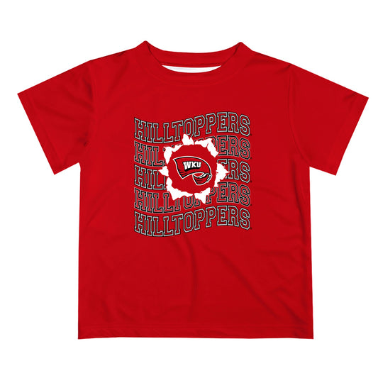 Western Kentucky Hilltoppers Vive La Fete  Red Art V1 Short Sleeve Tee Shirt