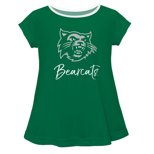 Northwest Missouri Bearcats Girls Game Day Short Sleeve Green Laurie Top by Vive La Fete
