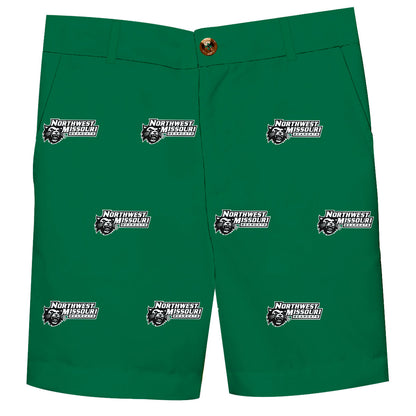 Northwest Missouri Bearcats Boys Game Day Green Structured Shorts