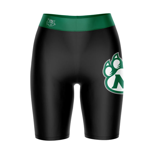 Northwest Missouri Bearcats Vive La Fete Game Day Logo on Thigh and Waistband Black and Green Women Bike Short 9 Inseam"