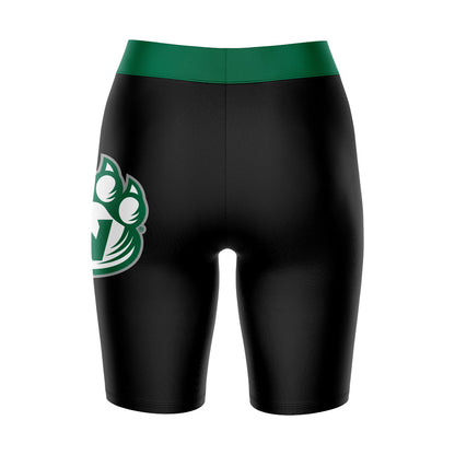 Northwest Missouri Bearcats Vive La Fete Game Day Logo on Thigh and Waistband Black and Green Women Bike Short 9 Inseam"