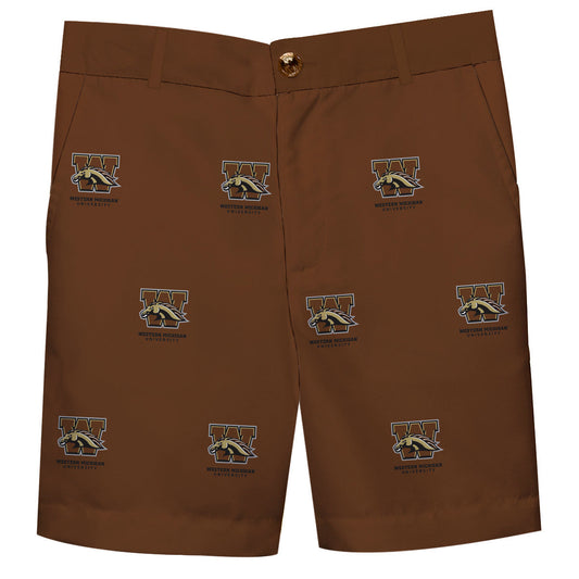 Western Michigan Broncos Boys Game Day Brown Structured Shorts