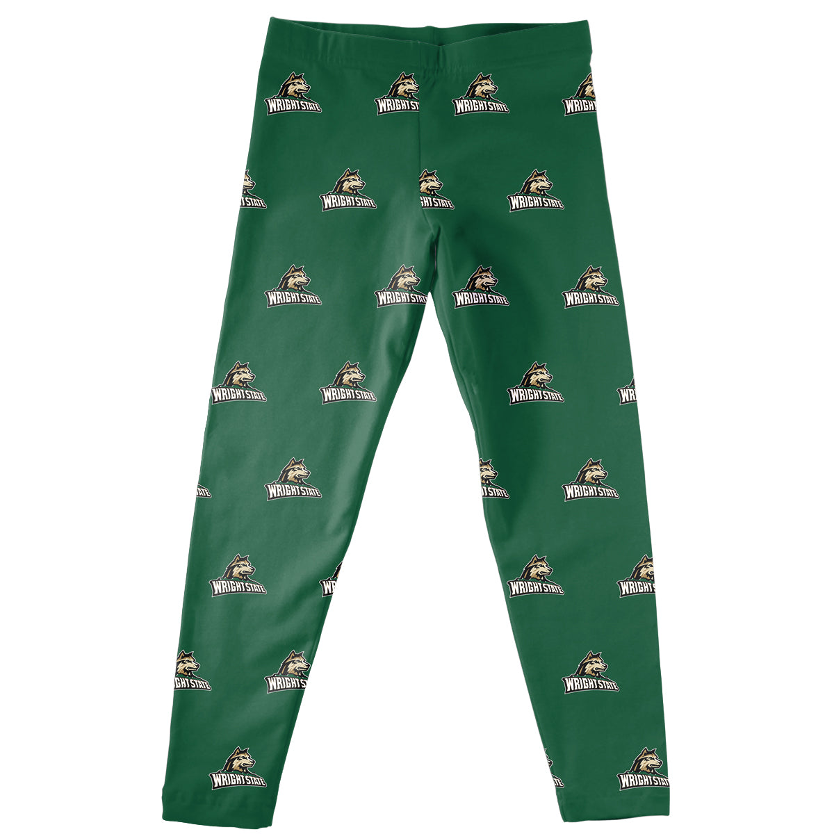 Wright State Raiders Girls Game Day Classic Play Green Leggings Tights