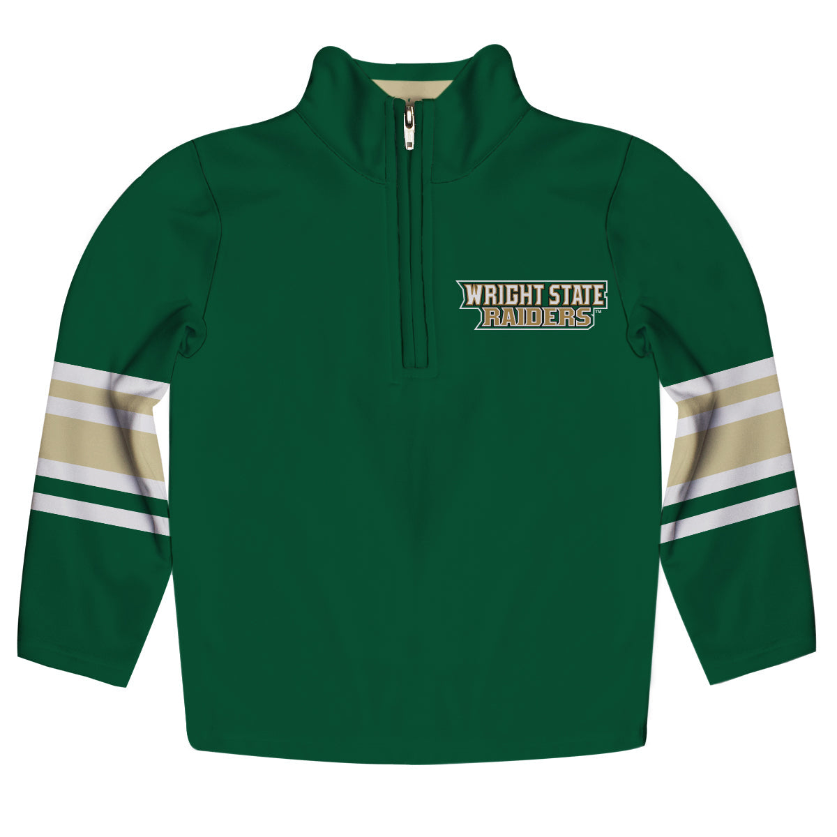 Wright State Raiders Game Day Green Quarter Zip Pullover for Infants Toddlers by Vive La Fete