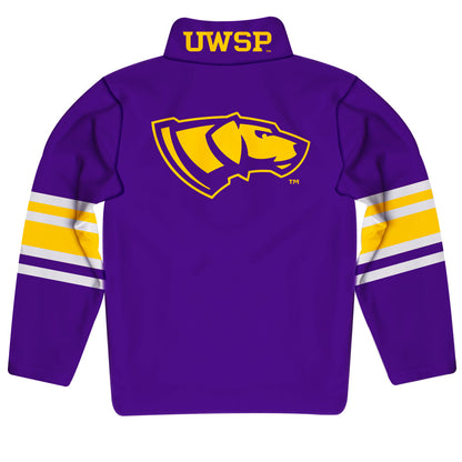 UW-Stevens Point Pointers UWSP Game Day Purple Quarter Zip Pullover for Infants Toddlers by Vive La Fete