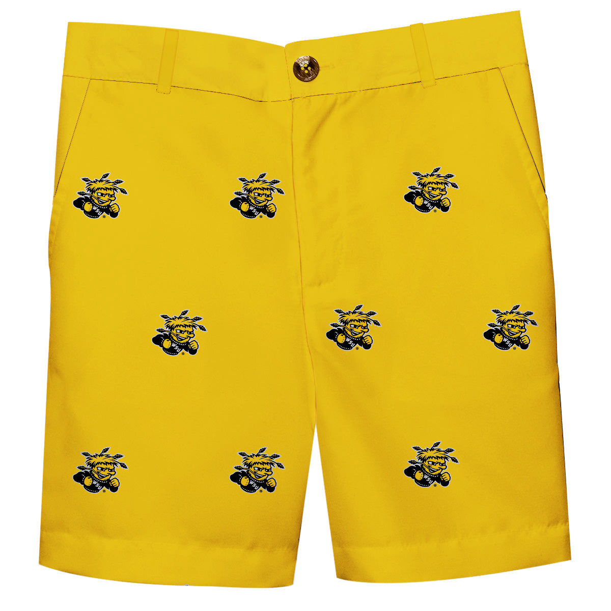 Wichita State University Shockers Boys Game Day Gold Structured Shorts