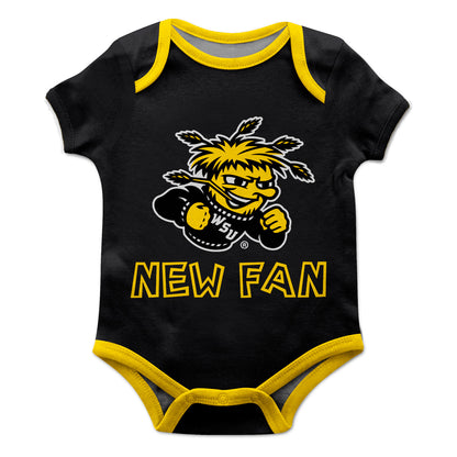 Wichita State Shockers WSU Infant Game Day Black Short Sleeve One Piece Jumpsuit by Vive La Fete