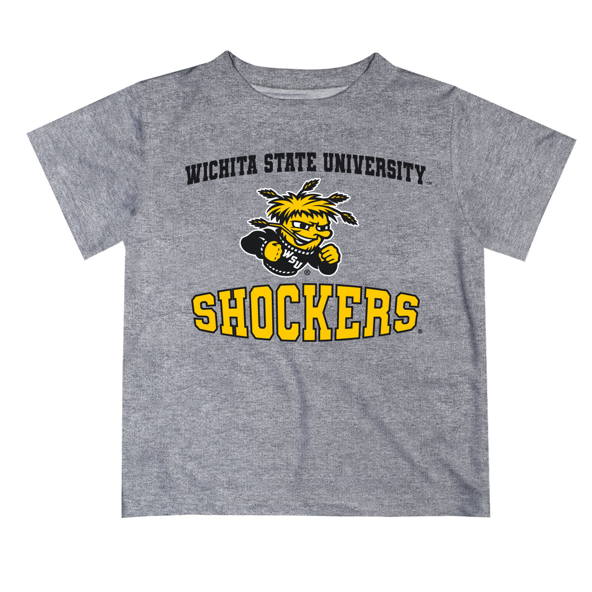 Wichita State Shockers WSU Vive La Fete Boys Game Day V3 Heather Gray Short Sleeve Tee Shirt