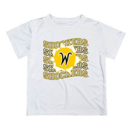 Wichita State Shockers WSU Vive La Fete Heather Gray Art V1 Short Sleeve Tee Shirt