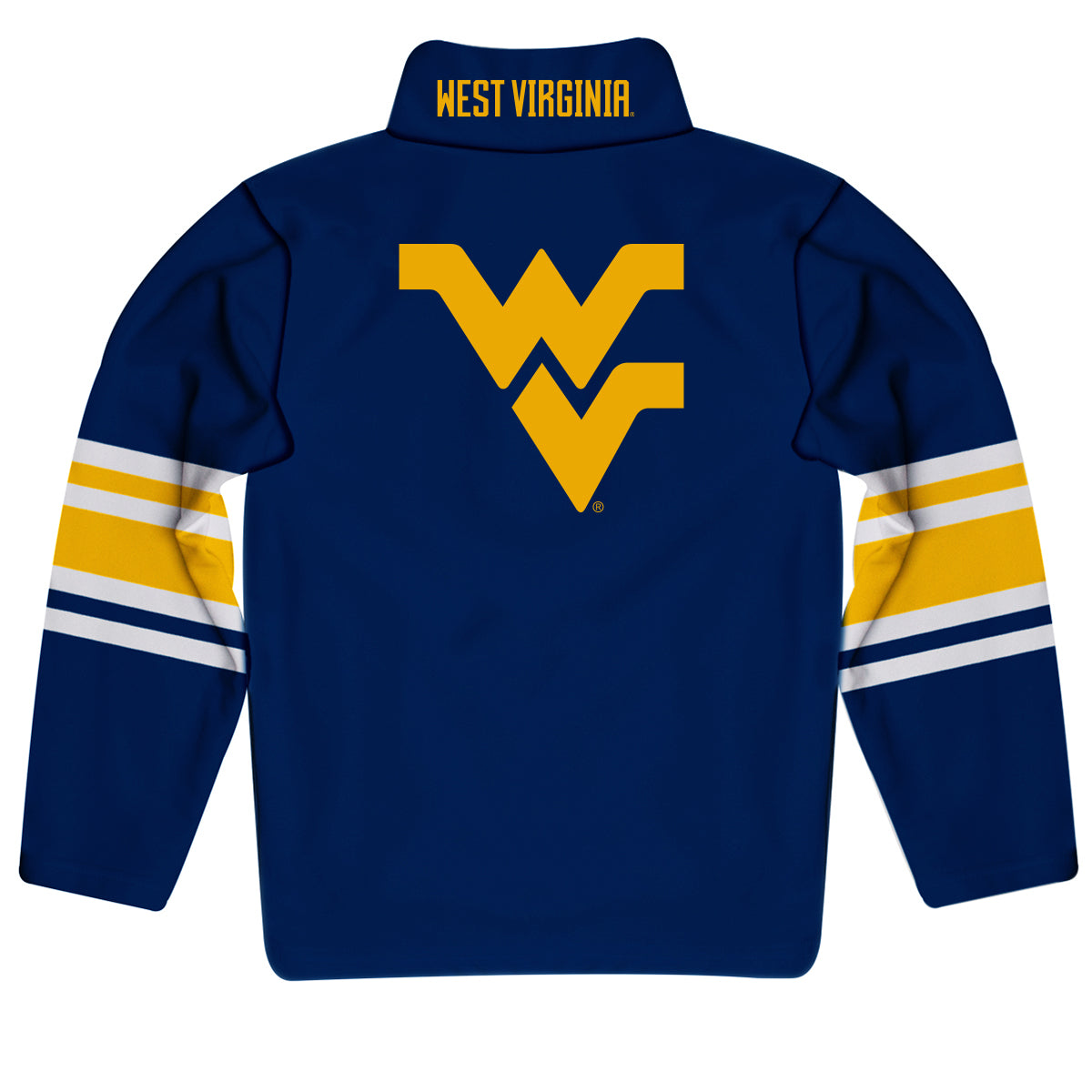 West Virginia Mountaineers Game Day Blue Quarter Zip Pullover for Infants Toddlers by Vive La Fete