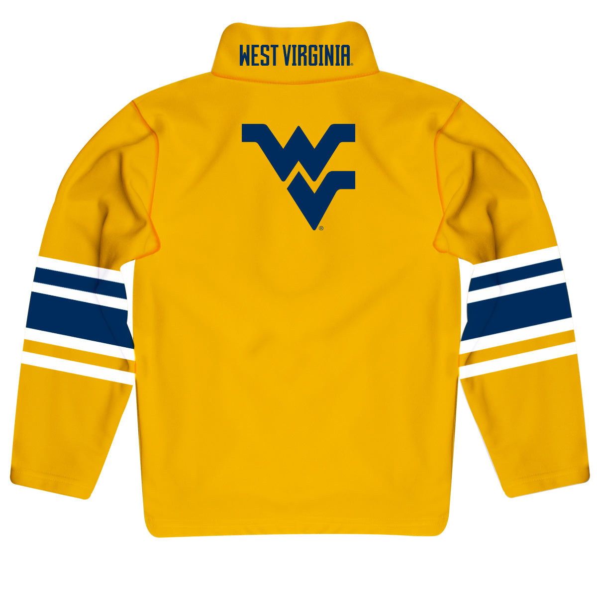 West Virginia Mountaineers Game Day Gold Quarter Zip Pullover for Infants Toddlers by Vive La Fete